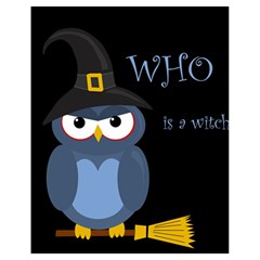 Halloween Witch - Blue Owl Drawstring Bag (small) by Valentinaart