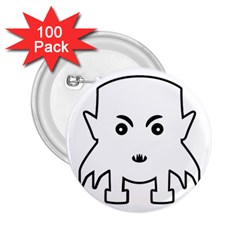 Petit Vampire Cartoon Illustration 2 25  Buttons (100 Pack)  by dflcprints