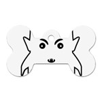 Petit Vampire Cartoon Illustration Dog Tag Bone (Two Sides) Back