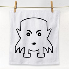 Petit Vampire Cartoon Illustration Face Towel by dflcprints