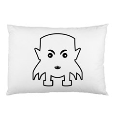 Petit Vampire Cartoon Illustration Pillow Case by dflcprints