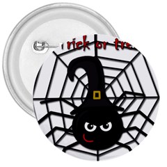 Halloween Cute Spider 3  Buttons by Valentinaart