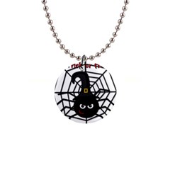 Halloween Cute Spider Button Necklaces by Valentinaart