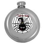 Halloween cute spider Round Hip Flask (5 oz) Front