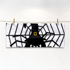 Halloween Cute Spider Hand Towel by Valentinaart