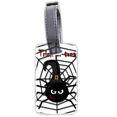 Halloween Cute Spider Luggage Tags (two Sides) by Valentinaart