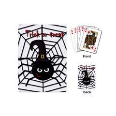 Halloween Cute Spider Playing Cards (mini)  by Valentinaart