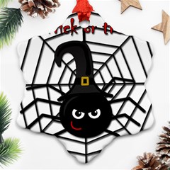 Halloween Cute Spider Snowflake Ornament (2-side) by Valentinaart