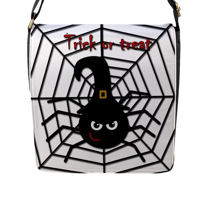 Halloween cute spider Flap Messenger Bag (L) 