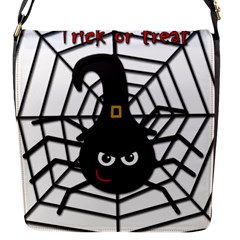 Halloween Cute Spider Flap Messenger Bag (s) by Valentinaart