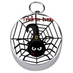 Halloween Cute Spider Silver Compasses by Valentinaart