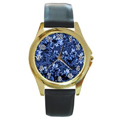 Amazing Fractal 31 D Round Gold Metal Watch by Fractalworld