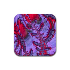 Freaky Friday Red  Lilac Rubber Coaster (square) 