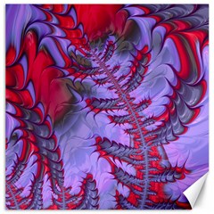 Freaky Friday Red  Lilac Canvas 12  X 12   by Fractalworld