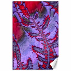 Freaky Friday Red  Lilac Canvas 24  X 36  by Fractalworld