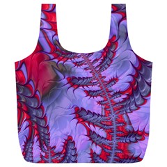 Freaky Friday Red  Lilac Full Print Recycle Bags (l) 