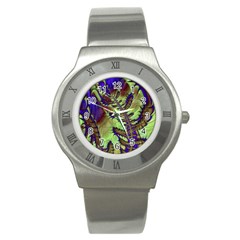 Freaky Friday, Blue Green Stainless Steel Watch by Fractalworld