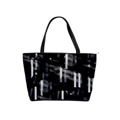 Black And White Neon City Shoulder Handbags by Valentinaart