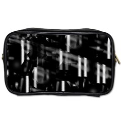 Black And White Neon City Toiletries Bags by Valentinaart