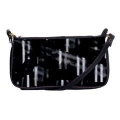 Black And White Neon City Shoulder Clutch Bags by Valentinaart