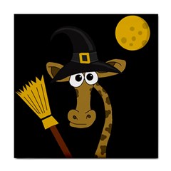 Halloween giraffe witch Tile Coasters