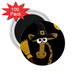 Halloween giraffe witch 2.25  Magnets (100 pack) 