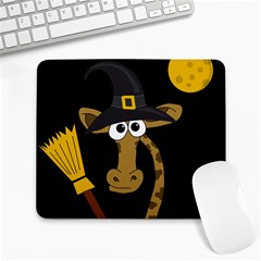 Halloween Giraffe Witch Large Mousepads by Valentinaart