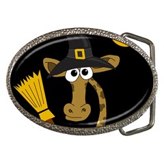 Halloween giraffe witch Belt Buckles