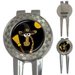 Halloween giraffe witch 3-in-1 Golf Divots Front