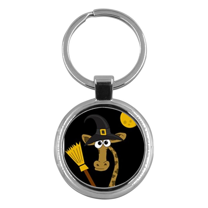 Halloween giraffe witch Key Chains (Round) 