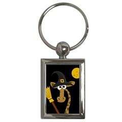 Halloween giraffe witch Key Chains (Rectangle) 