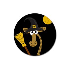 Halloween giraffe witch Magnet 3  (Round)