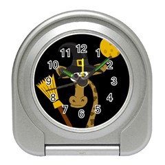 Halloween giraffe witch Travel Alarm Clocks