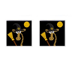 Halloween giraffe witch Cufflinks (Square)