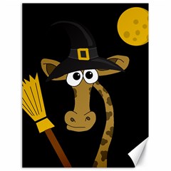 Halloween Giraffe Witch Canvas 18  X 24   by Valentinaart