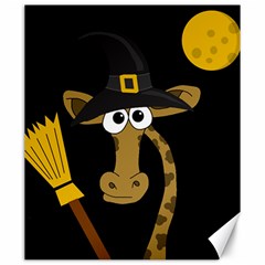 Halloween giraffe witch Canvas 20  x 24  