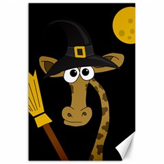 Halloween giraffe witch Canvas 20  x 30  