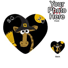 Halloween giraffe witch Playing Cards 54 (Heart) 