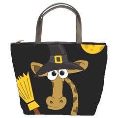 Halloween giraffe witch Bucket Bags