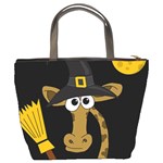 Halloween giraffe witch Bucket Bags Back