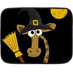 Halloween giraffe witch Fleece Blanket (Mini)