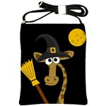 Halloween giraffe witch Shoulder Sling Bags Front