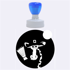 Halloween giraffe witch Rubber Round Stamps (Large)