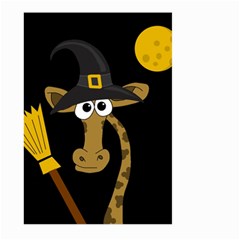 Halloween Giraffe Witch Large Garden Flag (two Sides) by Valentinaart