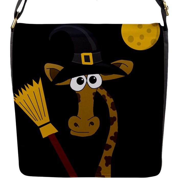 Halloween giraffe witch Flap Messenger Bag (S)