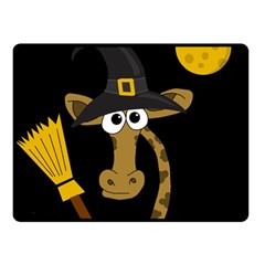 Halloween giraffe witch Double Sided Fleece Blanket (Small) 