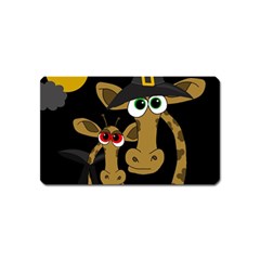 Giraffe Halloween Party Magnet (name Card) by Valentinaart