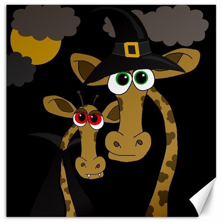 Giraffe Halloween party Canvas 20  x 20  