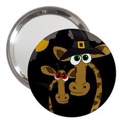 Giraffe Halloween Party 3  Handbag Mirrors by Valentinaart