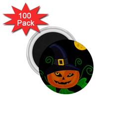 Halloween witch pumpkin 1.75  Magnets (100 pack) 